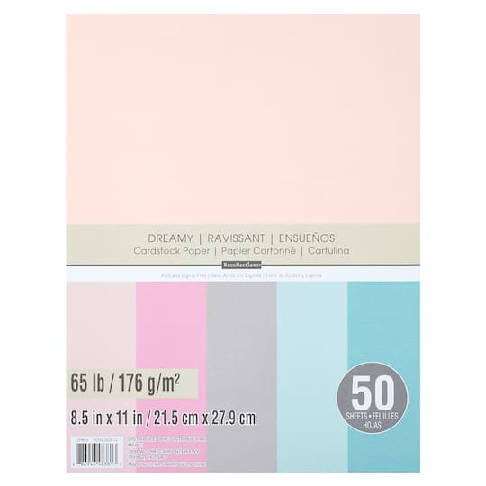Dreamy 8.5&#x22; x 11&#x22; Cardstock Paper by Recollections&#xAE;, 50 Sheets